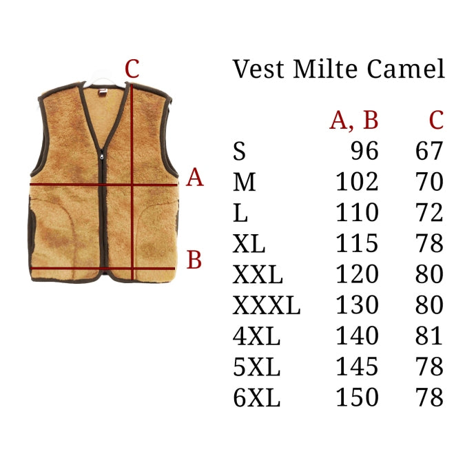 Men's vest Milte Camel
