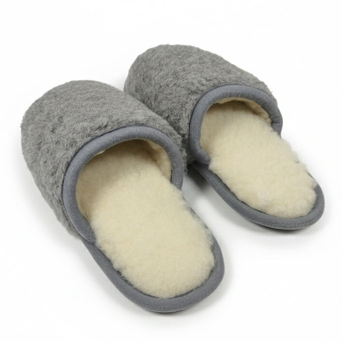 Australian Merino Slippers, Grey
