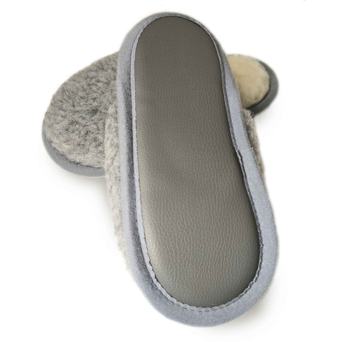 Australian Merino Slippers, Grey